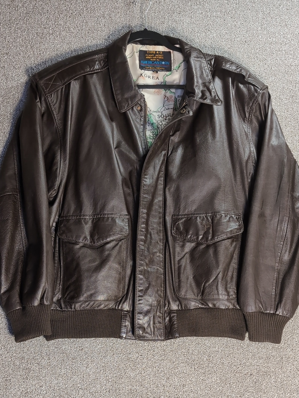 Vintage 1991 Camel Cash Promotional A-2 Leather Flight Bomber Jacket XL